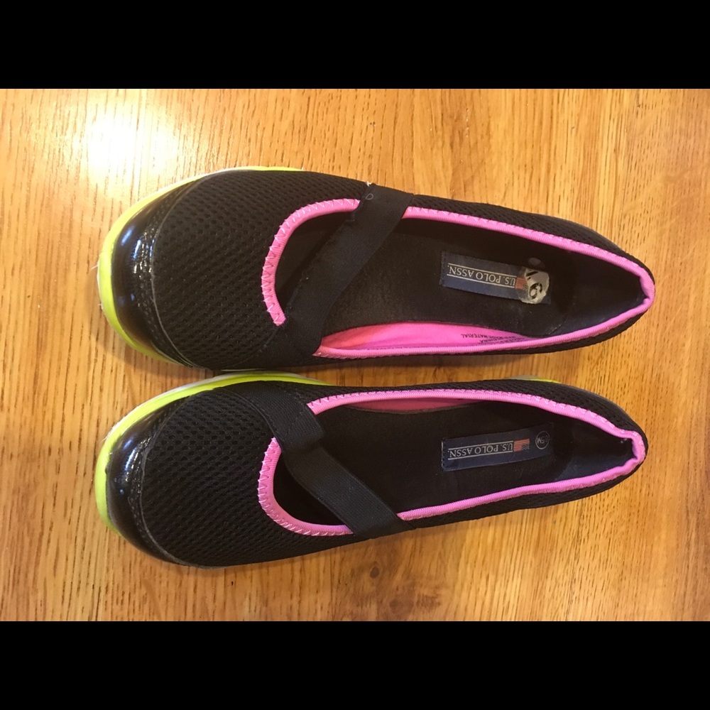 Black with pink athletics